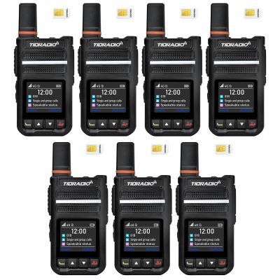 TIDRADIO TD-G18 Rapid Walkie Talkies Unlimited Range 6000+ Miles, Long Range Nationwide PTT 4G LTE PoC Radio with SIM Card Global Use for Family, Logistics, Company -7Pack