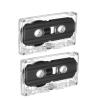 Dranvosk 2 Pack Blank Cassette Tapes 60 Minutes Clear Audio Recording Tape with Plastic Storage Case for Music Speech Collectors view 1