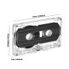 Dranvosk 2 Pack Blank Cassette Tapes 60 Minutes Clear Audio Recording Tape with Plastic Storage Case for Music Speech Collectors view 4