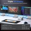 RayCue 10-in-1 80Gbps Dock for Mac Studio (M4 Max/M3 Ultra) | Dual SSD Bays (Up to 16TB), 2X HDMI 2.1, DisplayPort 2.1, CFexpress Card Reader, 45W PD Input, Hi-Fi Audio, Precision-Aluminum Design view 4