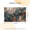Welcome Banners Party Flag Photography Backdrop Background Banner Leaves Floral on Rustic Wood Sign Photo Props Banner for Fence Birthday Garden Party Supplies Favors Wall Decor Flag 71 x 47 Inch view 2