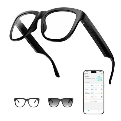 AI Smart Bluetooth Translation Glasses,Smart Glasses with 140+ Languages Online Translation and Color-Change Lens,Built-in Mic & Speakers,Anti-Blue Light Lens with Listening Voice Control