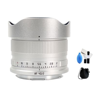 TTArtisan 40mm F2 Silver L Full Frame AF Auto Focus Large Aperture Lens-for L Mount,for Leica L TL CL,for Sigma L FP,for panasonic L Mount Camera,etc.