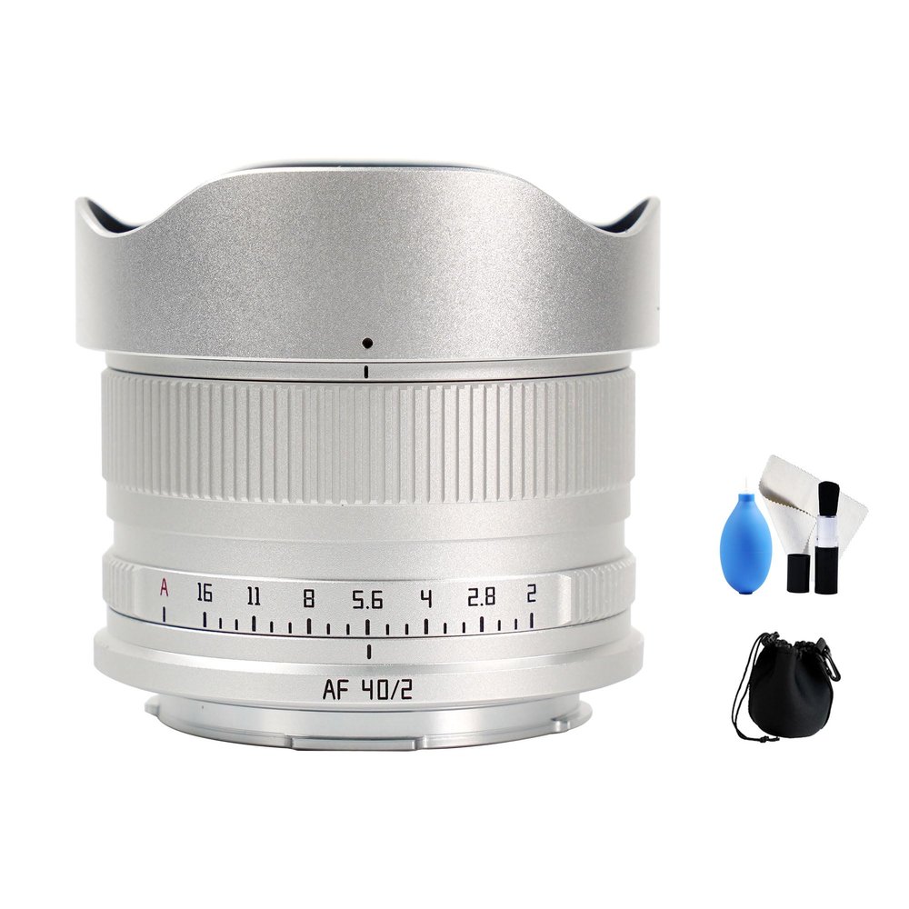 TTArtisan 40mm F2 Silver L Full Frame AF Auto Focus Large Aperture Lens-for L Mount,for Leica L TL CL,for Sigma L FP,for panasonic L Mount Camera,etc.