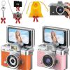 2026 New Mini Digital Camera with 1.47 in LCD Screen, 1080P Mini Camera with Built-in Flash & Flip Display, Portable Keychain Camera for Travel & Daily Use with Free 32GB Memory Card (2Pcs/1) view 1
