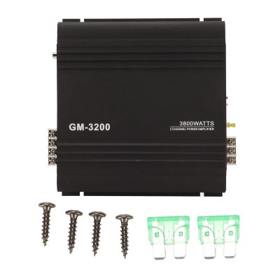 Vehicle Power Amplifier 4 Channel 2 Channel System Stereo Hi Fi Speaker Amp with Stable and Good Heat Dissipation for Car Music Enthusiasts Who Want Excellent Sound Effect and Safe
