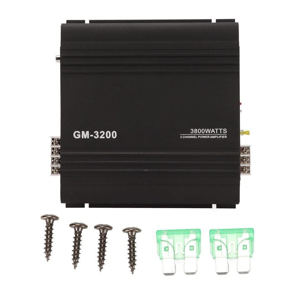 Vehicle Power Amplifier 4 Channel 2 Channel System Stereo Hi Fi Speaker Amp with Stable and Good Heat Dissipation for Car Music Enthusiasts Who Want Excellent Sound Effect and Safe