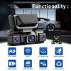 360Car Dvr WiFi 4channels Dash Cam Video Recorder, Front and Rear Fhd 1080p 180 Rotating Side-View Camera, 170Wide Angle, Covers 5 Lanes for Sedans, Suvs (NO-24-hour Parking Surveillance, No Card) view 2