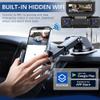 360Car Dvr WiFi 4channels Dash Cam Video Recorder, Front and Rear Fhd 1080p 180 Rotating Side-View Camera, 170Wide Angle, Covers 5 Lanes for Sedans, Suvs (NO-24-hour Parking Surveillance, No Card) view 3