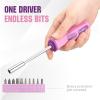 24-Piece Real Hand Tool Set, Pink-Purple Home Repair Tool Kit with Storage Box, Basic Toolkit for Women, Dorm, Apartment and College view 3