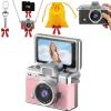 2026 New Mini Digital Camera with 1.47 in LCD Screen, 1080P Mini Camera with Built-in Flash & Flip Display, Portable Keychain Camera for Travel & Daily Use with Free 32GB Memory Card (1Pc/3) view 1