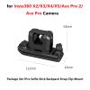 ZLiT Selfie Stick Backpack Clip Mount for Insta360 X2/X3/X4/X5/Ace Pro 2/Ace Pro Camera Backpack Clip Bracket (Black) view 2