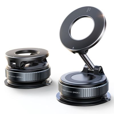 OUTMX Vacuum Magnetic Phone Holder for Car for Hyundai IONIQ 5 N 2025 Accessories, 360 Adjustable Suction Cup Phone Mount for Dashboard Windshield,Black