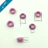 100PC Wear-Resistant Ceramic Threading Eyes for Textile - 11.1mm Outer Diameter, 7mm Inner Hole, with Clamp Spring view 2