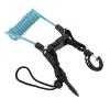 Glomora Diving Camera Lanyard,Quick Release Buckle Stainless Steel Wire Spring Coiled Camera Lanyard for Light Tool (Lake Blue) view 1