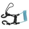 Glomora Diving Camera Lanyard,Quick Release Buckle Stainless Steel Wire Spring Coiled Camera Lanyard for Light Tool (Lake Blue) view 3