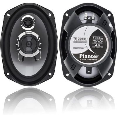 6x9-inch Five-Way car coaxial Speakers, 1000W MAX, 4-ohm impedance, Universal car Stereo Speakers, Designed for Door mounting, Offer Non-Destructive Installation. (TS-G6941R)
