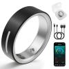 AIZO VENTIX Smart Ring for Men Women Fitness Health Tracker Ring Ceramic with Heart Rate (Black, 11) view 1