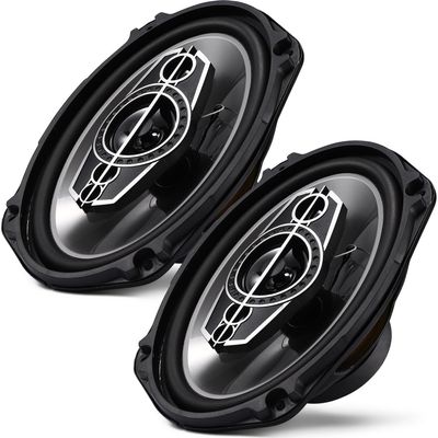 6x9-inch Five-Way car coaxial Speakers, 1000W MAX, 4-ohm impedance, Universal car Stereo Speakers, Designed for Door mounting, Offer Non-Destructive Installation. (TS-A6995S)