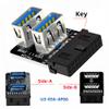 cablecc USB3.0 Motherboard 19/20pin Box Header Slot to 10Gbps Dual USB 3.0 Type-A Adapter Forward Angled Vertical Type view 2