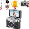 2026 New Mini Digital Camera with 1.47 in LCD Screen, 1080P Mini Camera with Built-in Flash & Flip Display, Portable Keychain Camera for Travel & Daily Use with Free 32GB Memory Card (1Pc/8) view 1