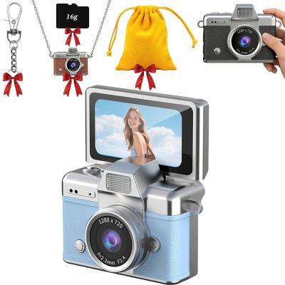 2026 New Mini Digital Camera with 1.47 in LCD Screen, 1080P Mini Camera with Built-in Flash & Flip Display, Portable Keychain Camera for Travel & Daily Use with Free 32GB Memory Card (1Pc/5)