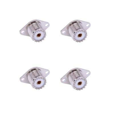 5 UHF SO239 Female 2-Hole Diamond Flange Welded Panel connectors