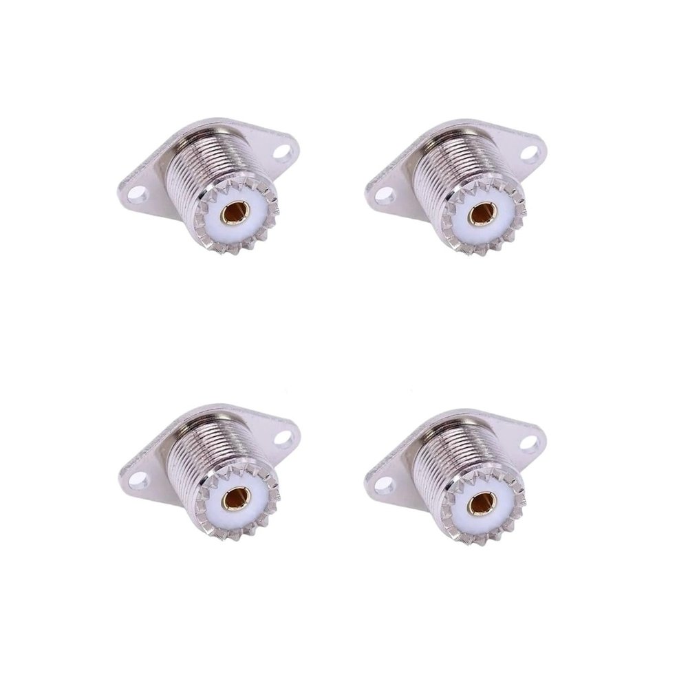 5 UHF SO239 Female 2-Hole Diamond Flange Welded Panel connectors