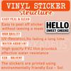 (3Pcs) Hello Sweet Cheeks Stickers  Funny Bathroom Quote Vinyl Decals Waterproof Sicker for Restroom Decor, Toilet Door, Mirror, Laptop, 3" x 1.5" view 3