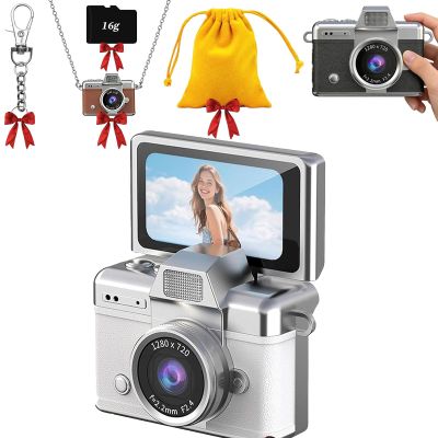 2026 New Mini Digital Camera with 1.47 in LCD Screen, 1080P Mini Camera with Built-in Flash & Flip Display, Portable Keychain Camera for Travel & Daily Use with Free 32GB Memory Card (1Pc/4)