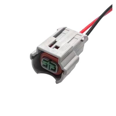 1 Set 2 Pin PU465-02127 PU465-02627 Black Gray Female Car Auto Fuel Injector Plug Connector for(Red)