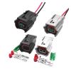 1 Set 2 Pin PU465-02127 PU465-02627 Black Gray Female Car Auto Fuel Injector Plug Connector for(Red) view 2