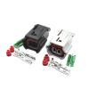 1 Set 2 Pin PU465-02127 PU465-02627 Black Gray Female Car Auto Fuel Injector Plug Connector for(Red) view 3