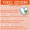 (3Pcs) Blue Volleyball Stickers Volleyball Heart Decals Waterproof Vinyl Sticker for Water Bottle, Tumbler, Phone Case, Poster Board, Laptop, Scrapbooking, Team Players, Coach, 3" x 2.8" view 3