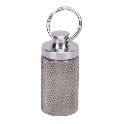 FILFEEL Portable Stainless Steel Capsule Case with Leakproof Design for Travel and Outdoor Storage