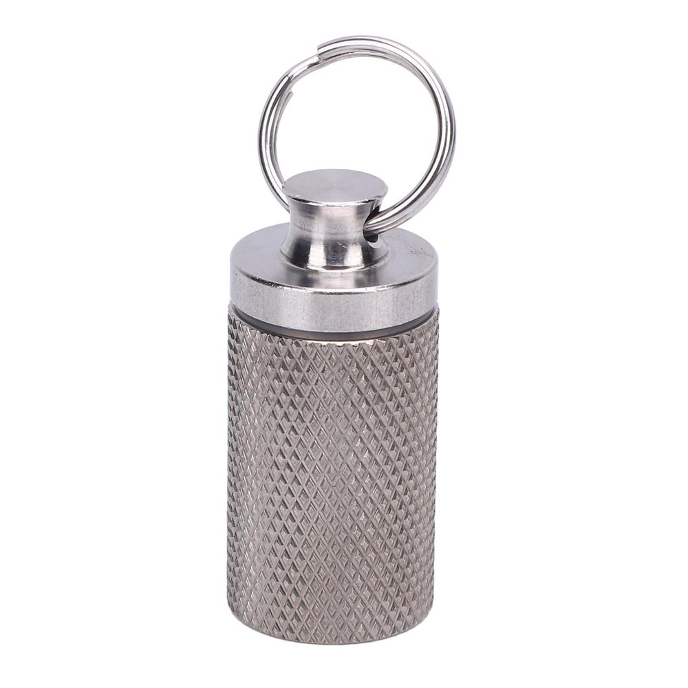 FILFEEL Portable Stainless Steel Capsule Case with Leakproof Design for Travel and Outdoor Storage