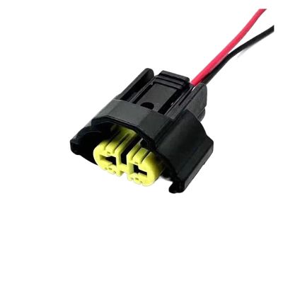 1 Set 2 Pin 2.8mm Auto Connector Female Fog Lamps Connector H11 M6 Plug 6189-0935 Two Forms for(Yellow)