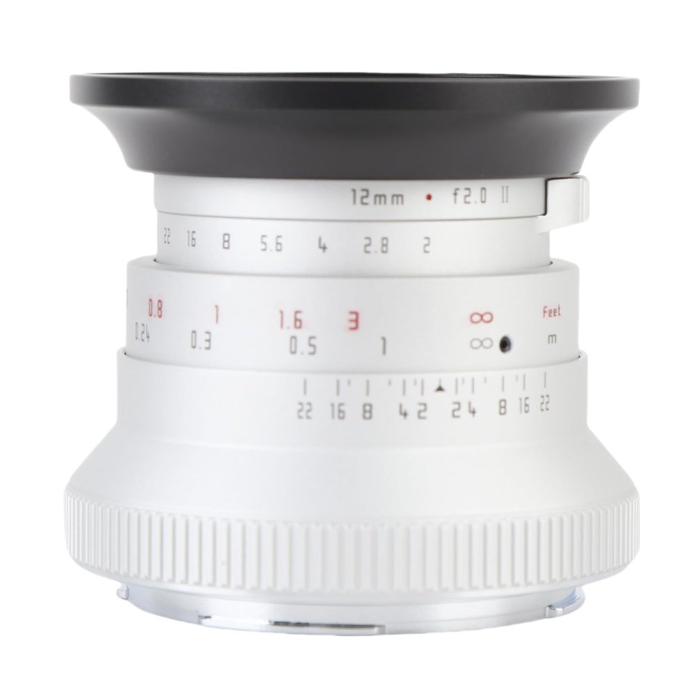 Fabater 12mm F2.0 Large Aperture Manual Focus Prime Lens, APS C Portrait Lens for Z50 ZFC Z30 Z6I Cameras, Wide Angle Manual Focus Fixed Large Aperture (Silver)