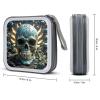 FekiLoot Cool Evil Skull CD Case 40 Discs Heavy Duty Bag Binder Storage Booklet Album Portable DVD CD Case Holder for Car Sturdy Hard Plastic Disc Cases for Home Office Travel view 2