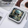 FekiLoot Cool Evil Skull CD Case 40 Discs Heavy Duty Bag Binder Storage Booklet Album Portable DVD CD Case Holder for Car Sturdy Hard Plastic Disc Cases for Home Office Travel view 4