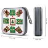 FekiLoot Christmas Gift Wrapping CD Case 40 Discs Heavy Duty Bag Binder Storage Booklet Album Portable DVD CD Case Holder for Car Sturdy Hard Plastic Disc Cases for Home Office Travel view 2