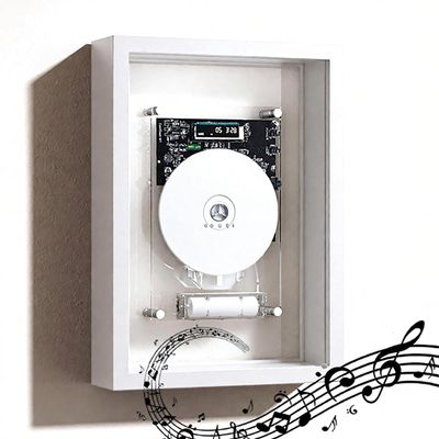 Desktop Decorative Music Frame Cd Player, Music Decorative Photo Frame, 5.0 BT/3.5mm AUX Output & Max. Communication Distance: 10 Meters, Without Speakers for Wall Decor