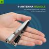 Bolton Dart Antenna Upgrade Kit | 4 Antenna Bundle | 2X 5G/4G LTE Cellular & 2X WiFi | Compact, High-Performance Antennas for Cellular Routers (2 Cell 2 WiFi White) view 2
