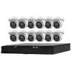R2-IP16C5MPK 13-Piece IP Surveillance Kit with 16-Channel 4K PoE NVR and 12 5MP Turret Cameras, 2.8mm Lens, 4TB HDD view 1