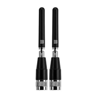 Bolton Dart WiFi Antenna 2-Pack | Monopole | Dual-Band 2.4/5.8-7.125 GHz | RP-SMA M Connector | Omnidirectional | Compact, Rotatable, Hinged Design | for WiFi Routers & Access Points (2 WiFi Black)