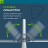 Bolton Dart WiFi Antenna 2-Pack | Monopole | Dual-Band 2.4/5.8-7.125 GHz | RP-SMA M Connector | Omnidirectional | Compact, Rotatable, Hinged Design | for WiFi Routers & Access Points (2 WiFi Black) view 4