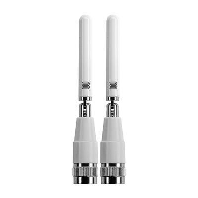 Bolton Dart WiFi Antenna 2-Pack | Monopole | Dual-Band 2.4/5.8-7.125 GHz | RP-SMA M Connector | Omnidirectional | Compact, Rotatable, Hinged Design | for WiFi Routers & Access Points (2 WiFi White)