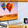 ESWN DNXB 192KHz DAC Optical to 6.35mm Female TRS Converter,Optical Audio Cable to 1/4" Cable Adapter,Digital to Analog Audio Converter for HDTV DVD Set-top Boxes(Unidirectional O-ptical to 1/4") view 2