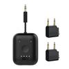 MEE audio Connect Air in-Flight Bluetooth Wireless Audio Transmitter with 2-Pack Airplane Adapter, for up to 2 AirPods/Other Headphones; Works with All 3.5mm AUX Jacks, Black view 1