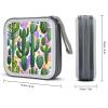 FekiLoot Cactus And Other Patterns CD Case 40 Discs Heavy Duty Bag Binder Storage Booklet Album Portable DVD CD Case Holder for Car Sturdy Hard Plastic Disc Cases for Home Office Travel view 2